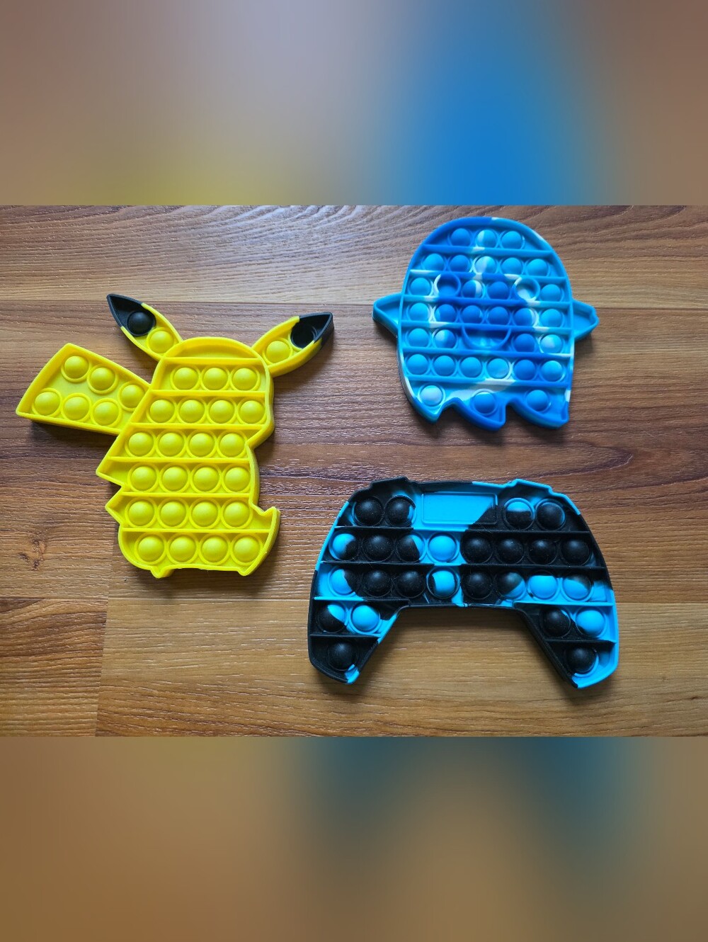 Pop Its Sensory Silicone Fidget Toys 3 Lot Pikachu Ghost Controller